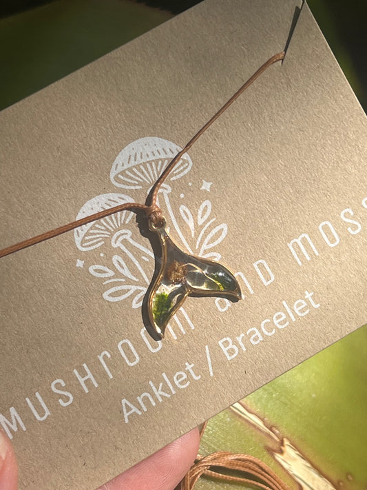 Real Mushroom Whale Tail Necklace