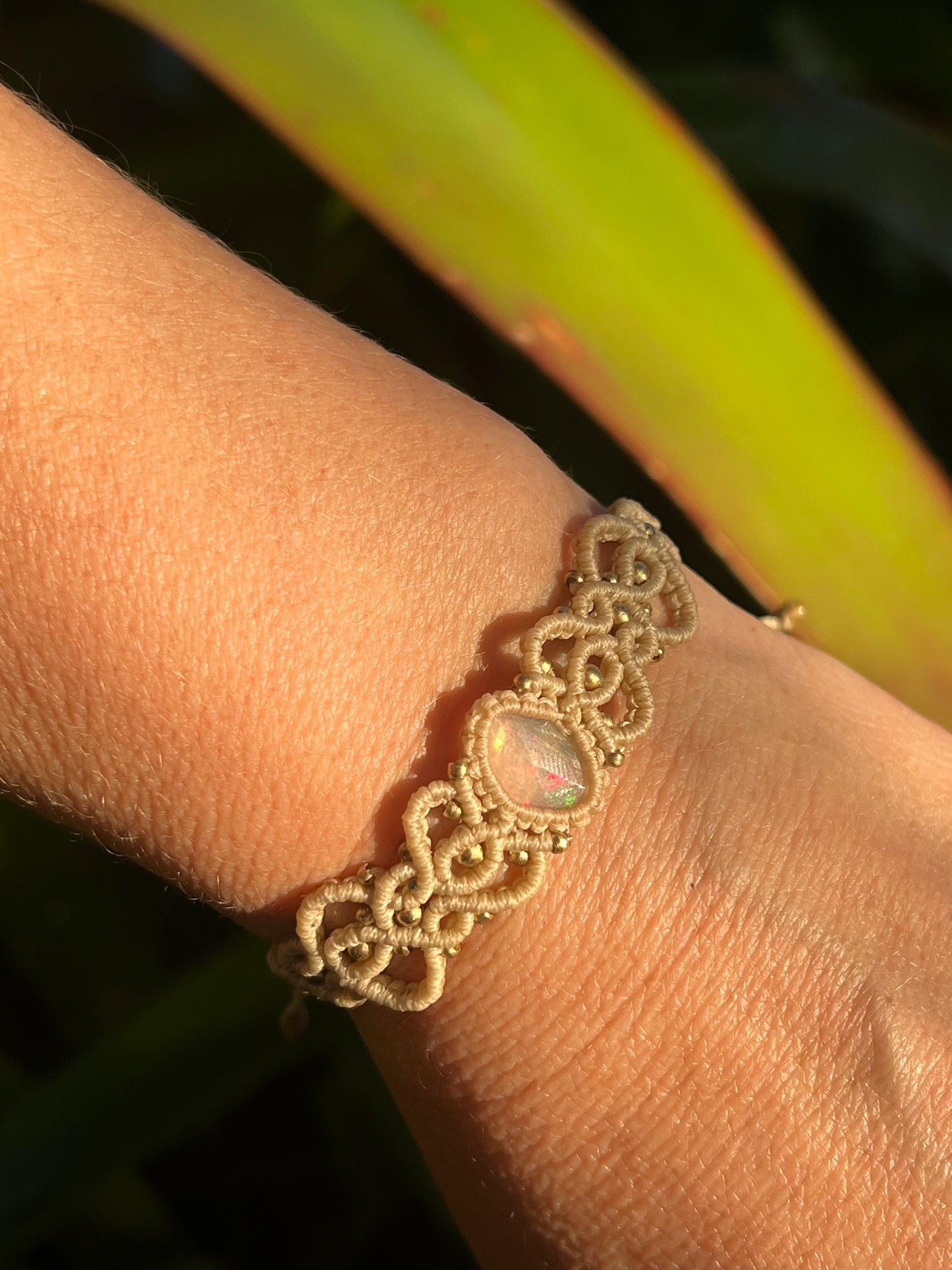Ethiopian Opal Hand Woven Bracelet