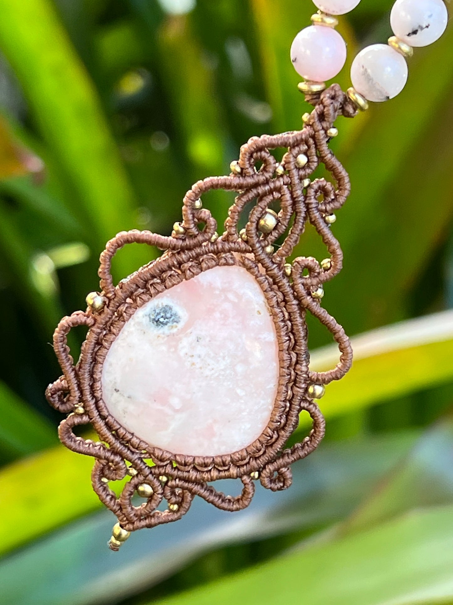 Australian Pink Opal Necklace ~ Handmade in Australia ~ Self love, Hope, Emotional healing