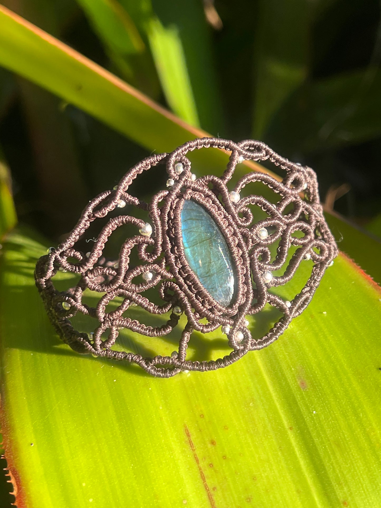 Labradorite Hand Woven Bracelet