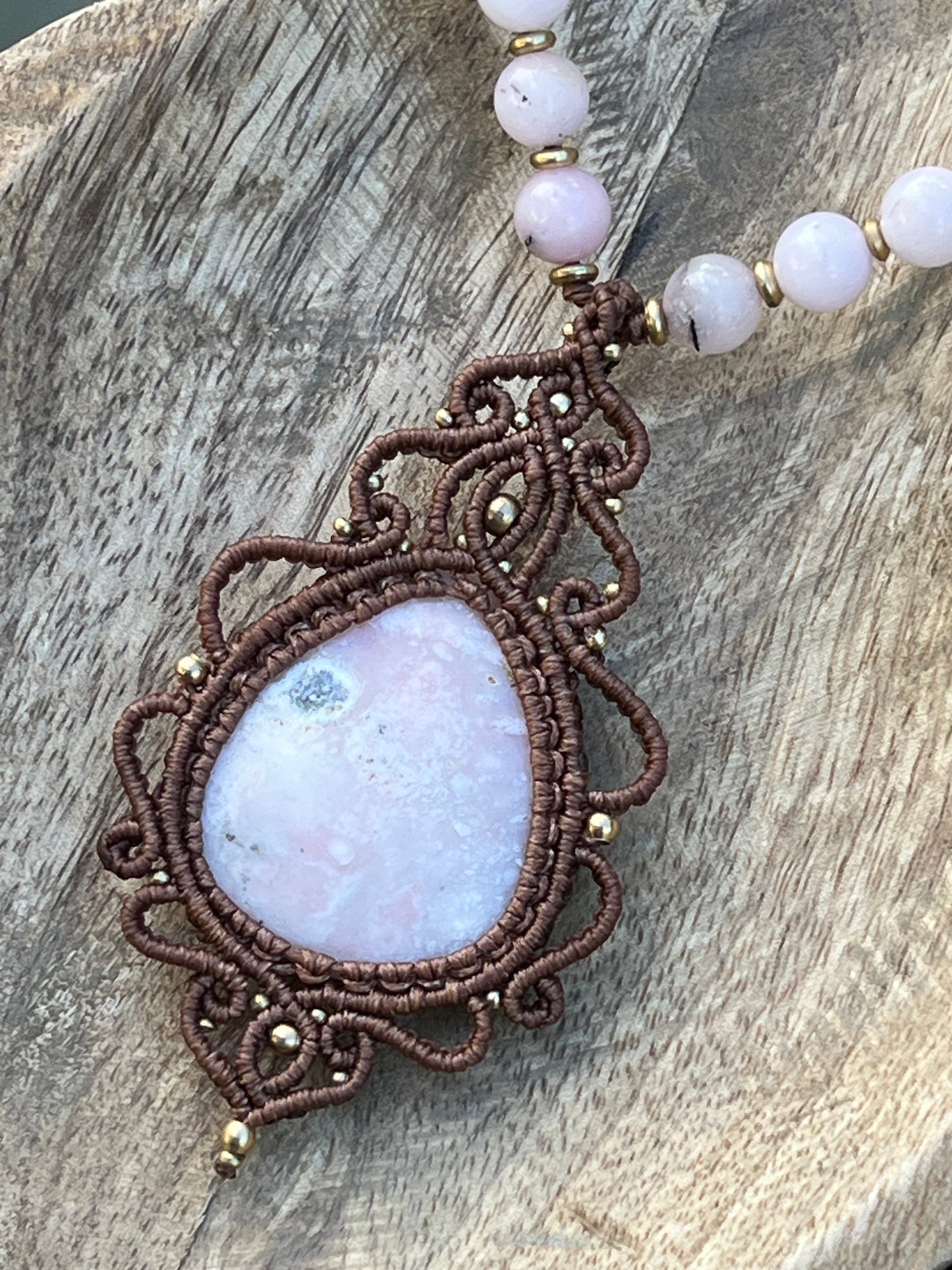 Australian Pink Opal Necklace ~ Handmade in Australia ~ Self love, Hope, Emotional healing