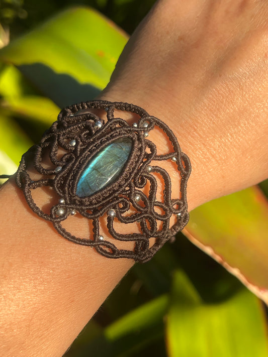 Labradorite Hand Woven Bracelet