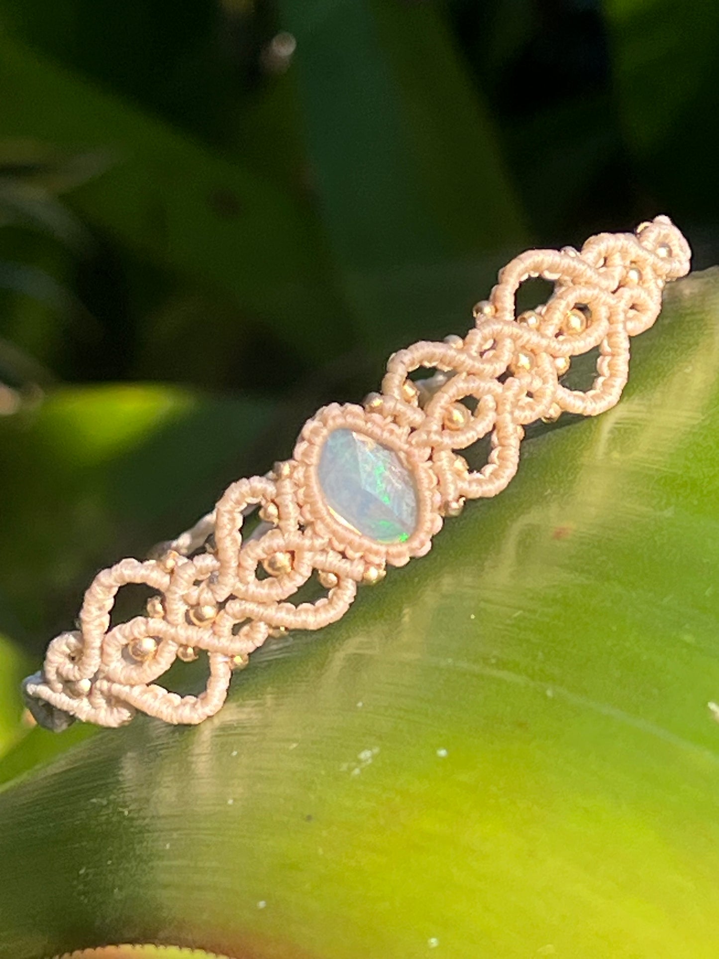 Ethiopian Opal Hand Woven Bracelet