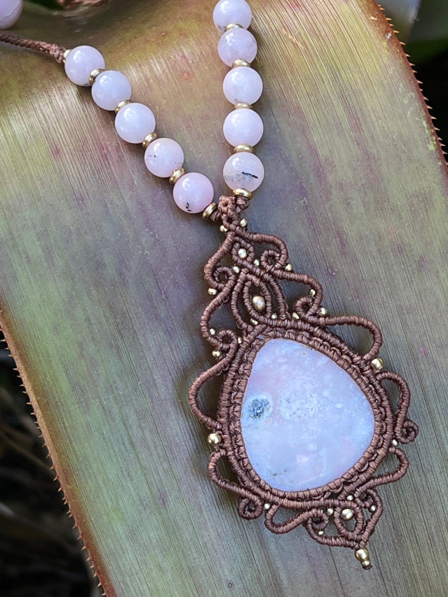 Australian Pink Opal Necklace ~ Handmade in Australia ~ Self love, Hope, Emotional healing