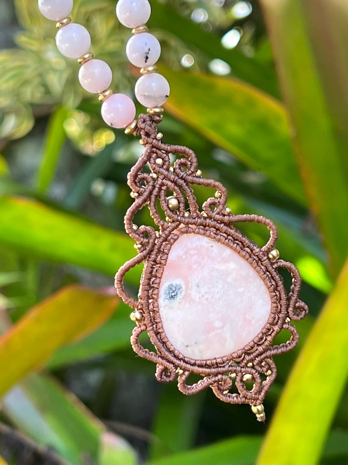 Australian Pink Opal Necklace ~ Handmade in Australia ~ Self love, Hope, Emotional healing