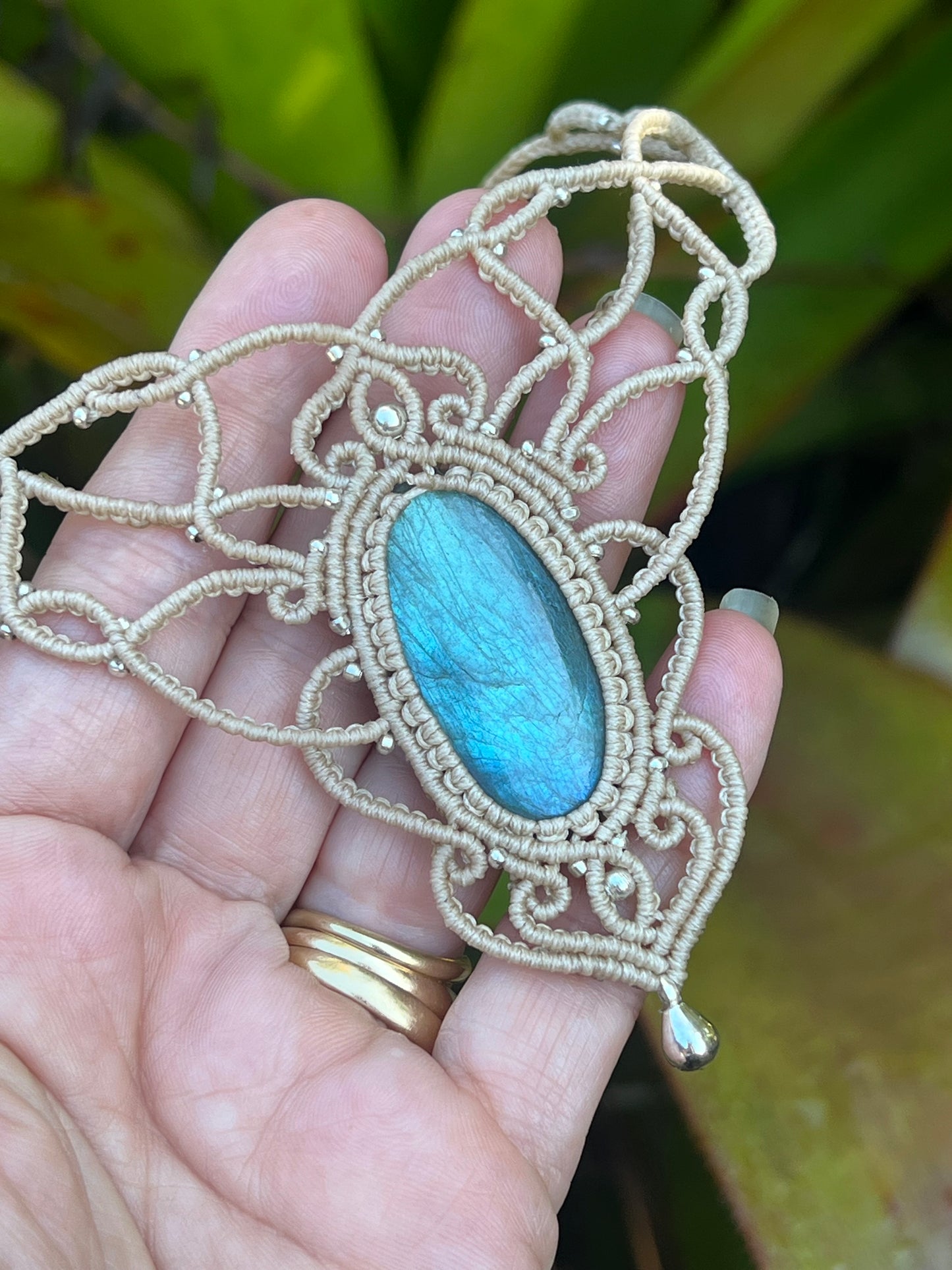 Labradorite Hand Woven Necklace ~ Protection, Transformation, Intuition