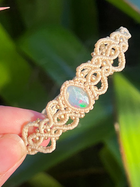 Ethiopian Opal Hand Woven Bracelet