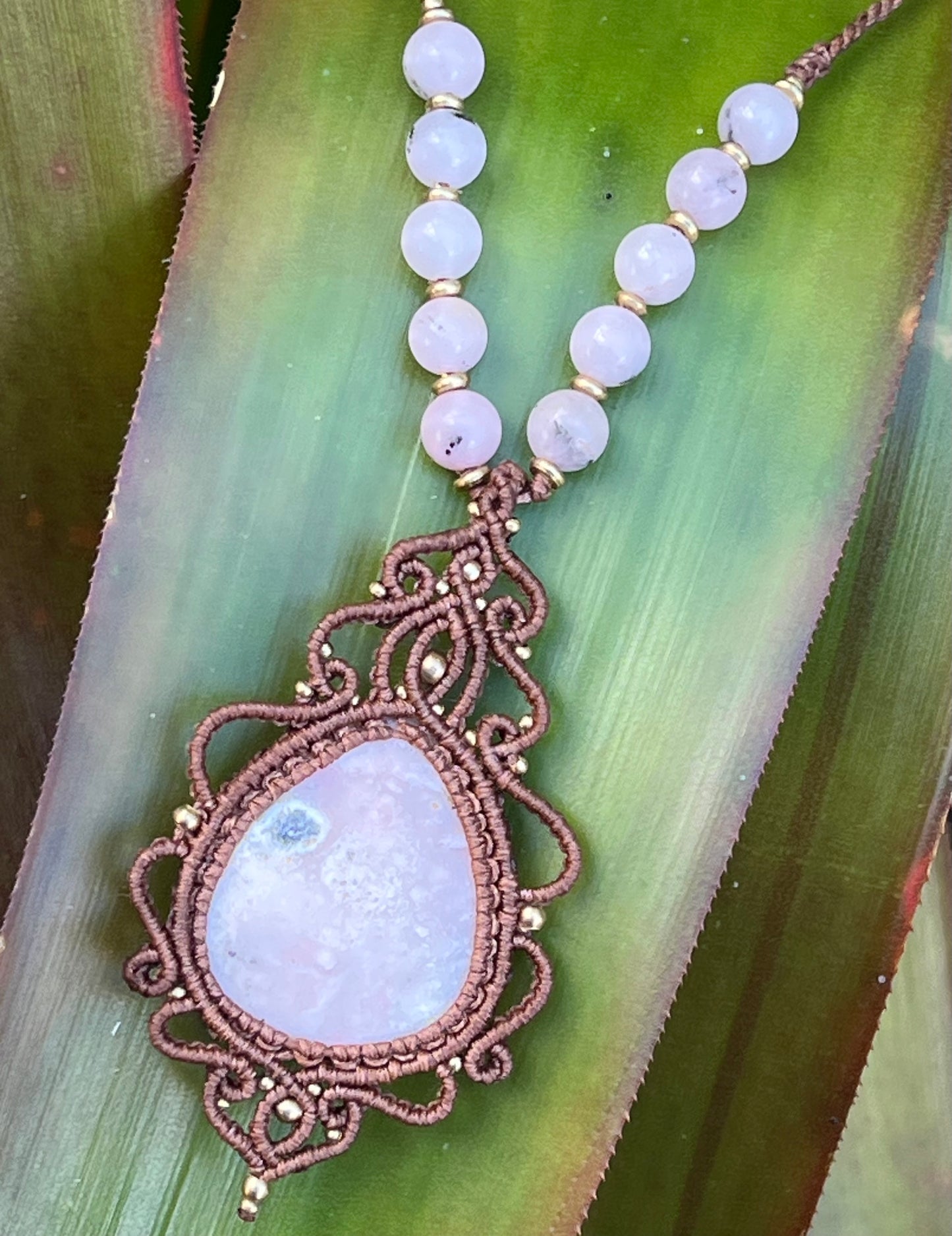 Australian Pink Opal Necklace ~ Handmade in Australia ~ Self love, Hope, Emotional healing