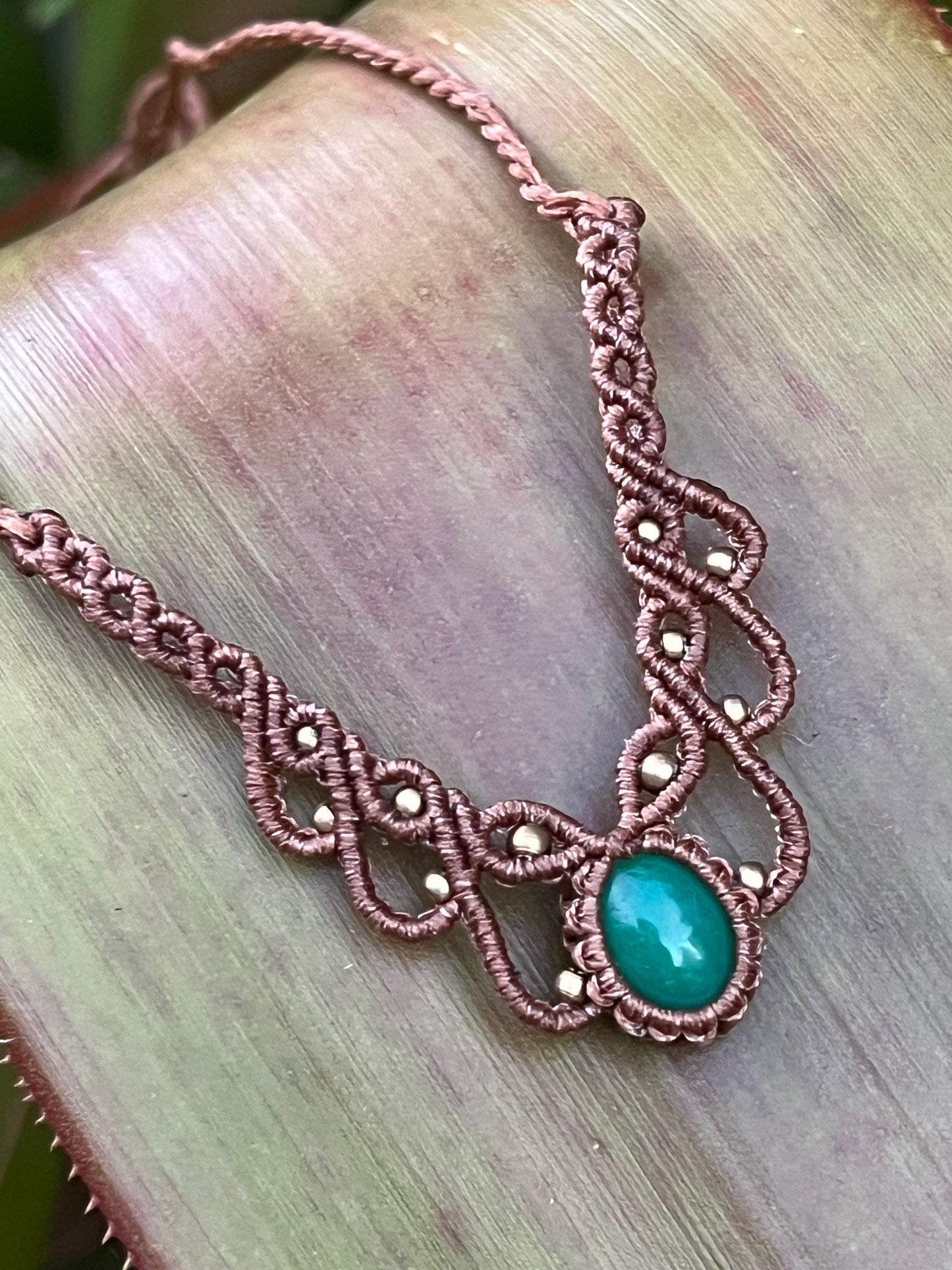 Australian Chrysoprase Hand Woven Necklace ~ Joy, Abundance, Growth