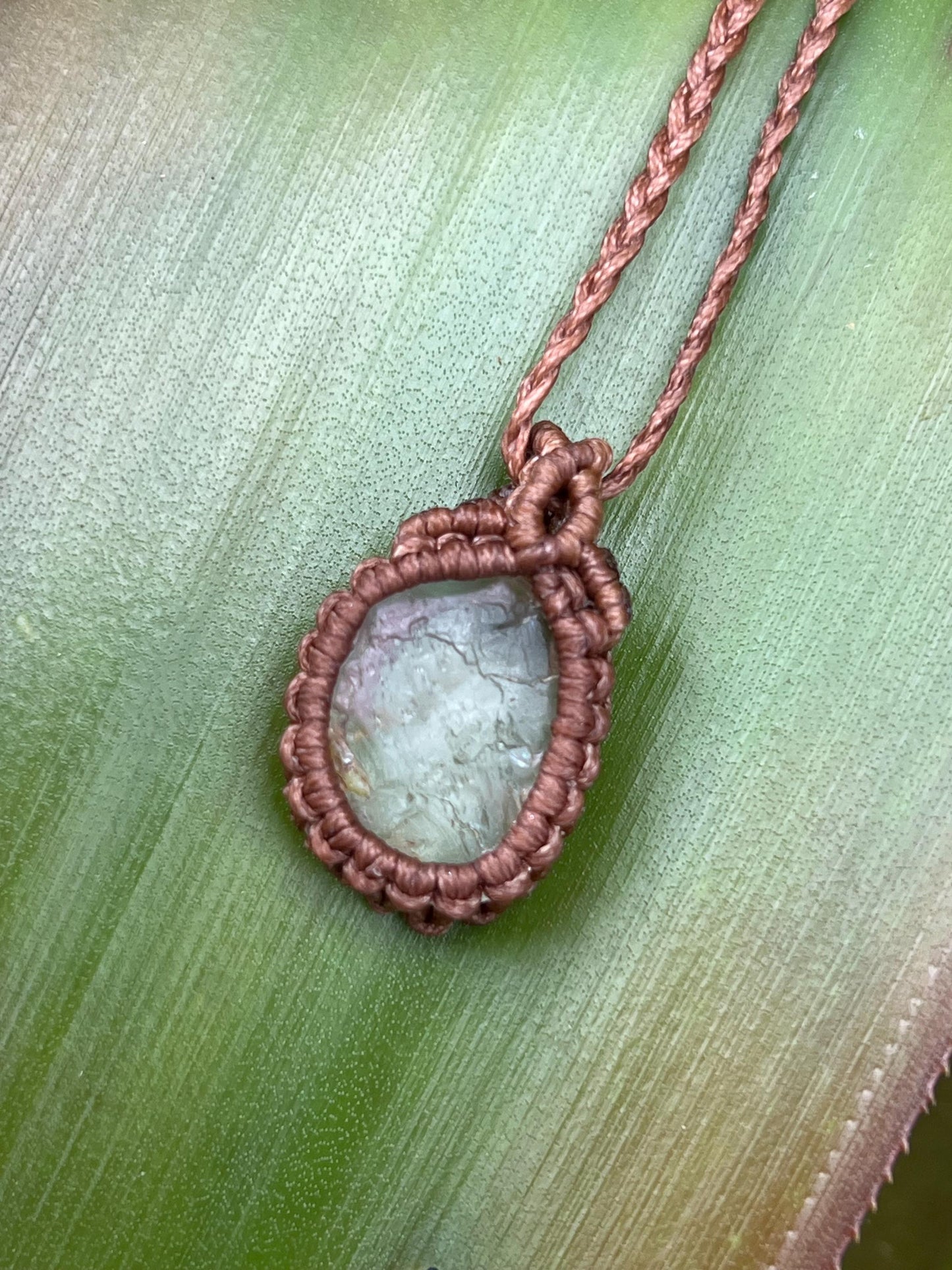 Raw Hand-Dug Australian Topaz Hand Woven Necklace ~ Positivity, Confidence, Abundance