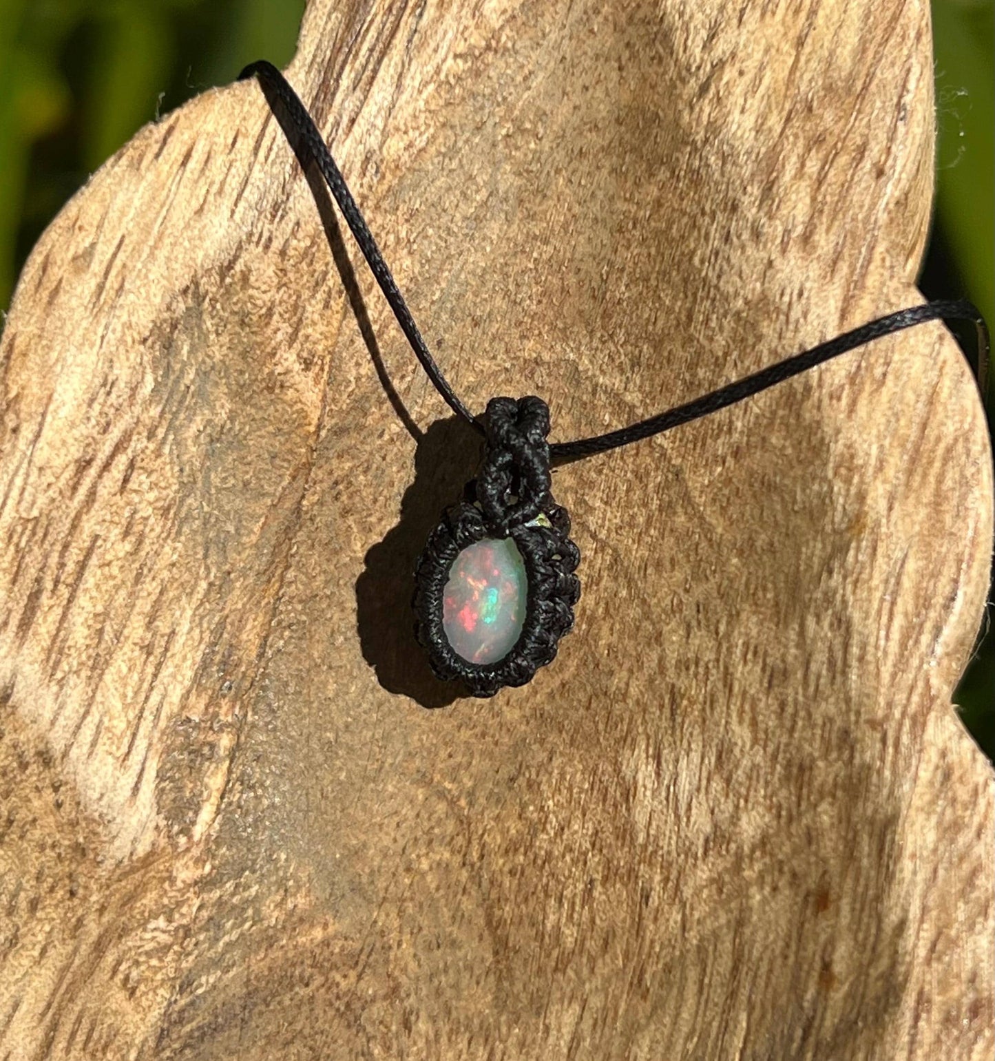 Ethiopian Opal Mini Minamalist Necklace ~ Love, Hope, Creativity