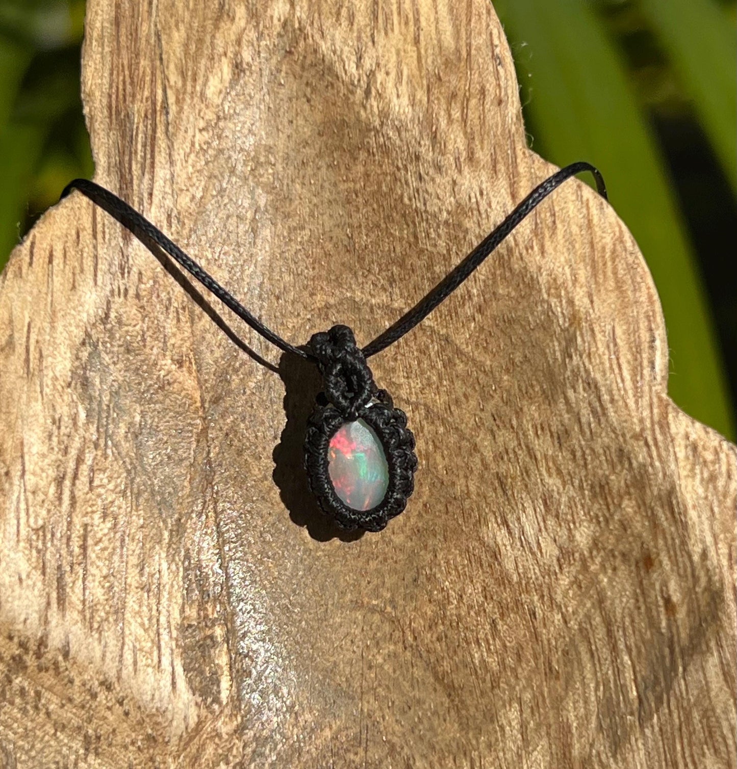 Ethiopian Opal Mini Minamalist Necklace ~ Love, Hope, Creativity