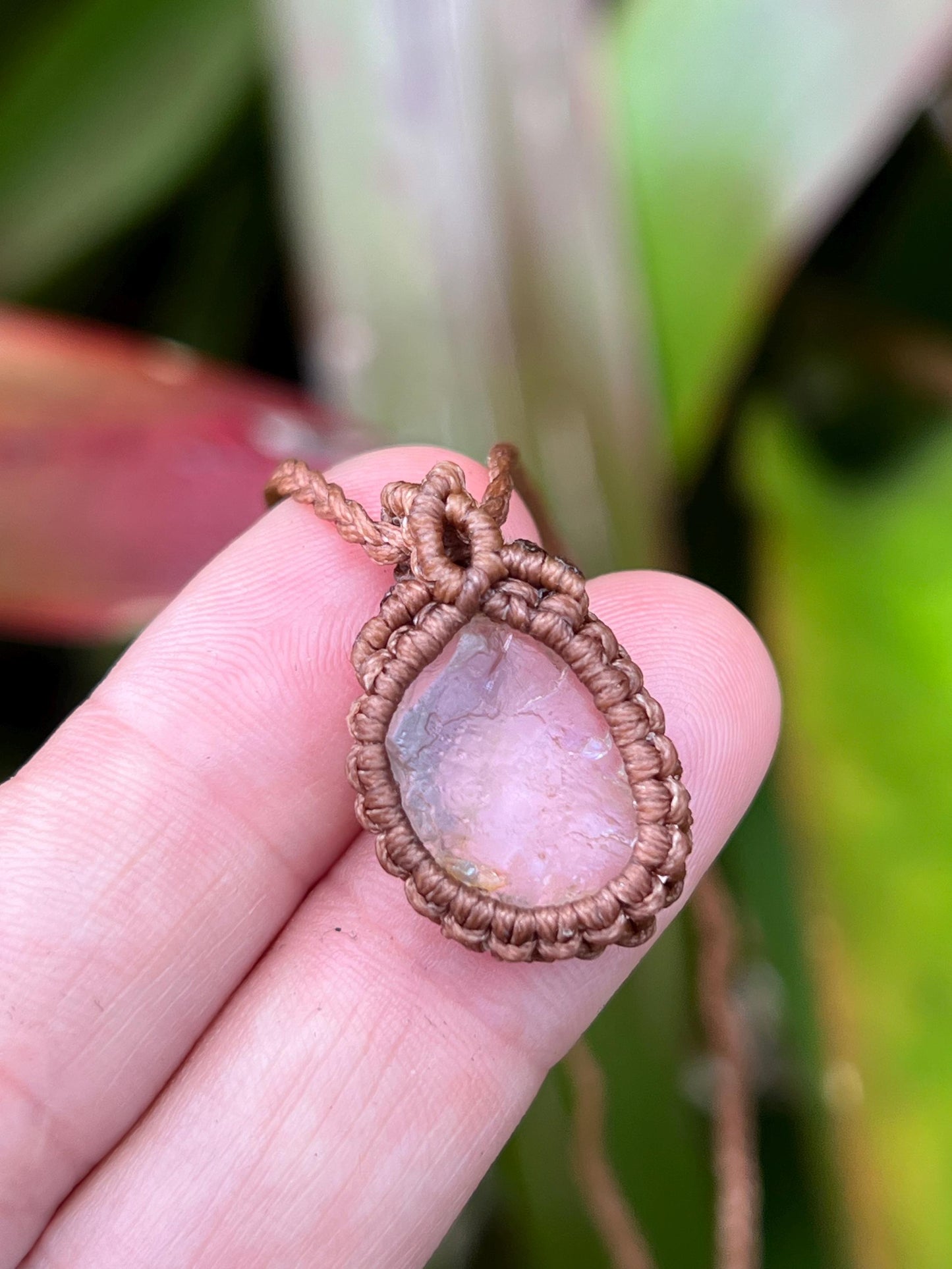 Raw Hand-Dug Australian Topaz Hand Woven Necklace ~ Positivity, Confidence, Abundance