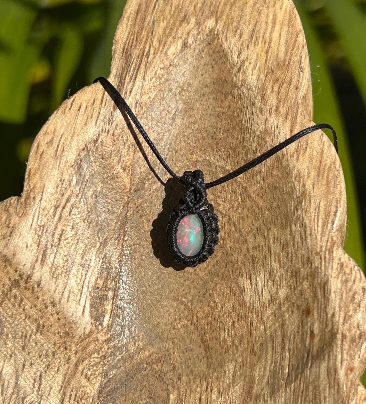 Ethiopian Opal Mini Minamalist Necklace ~ Love, Hope, Creativity
