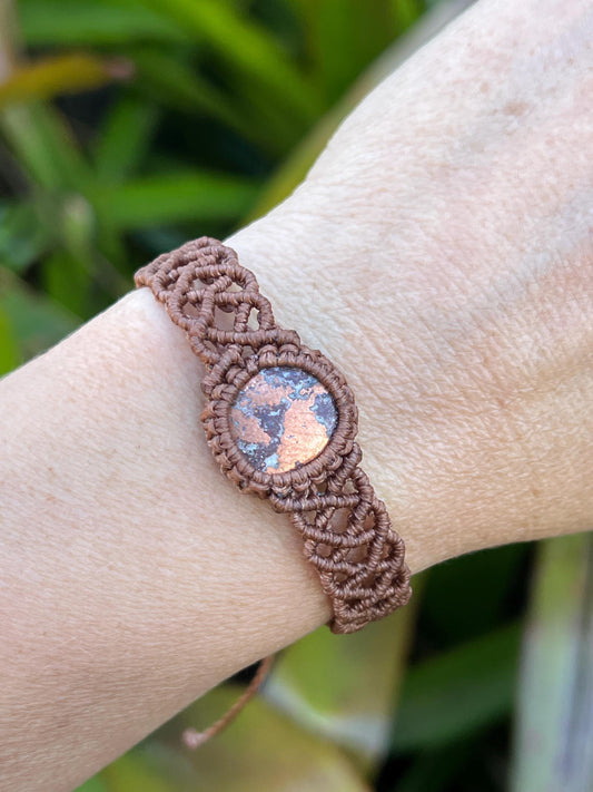 New Age Design, Ancient Wisdom ~ Native Copper Bracelet ~ Strength, Vitality, Wellbeing ~ Hand Woven